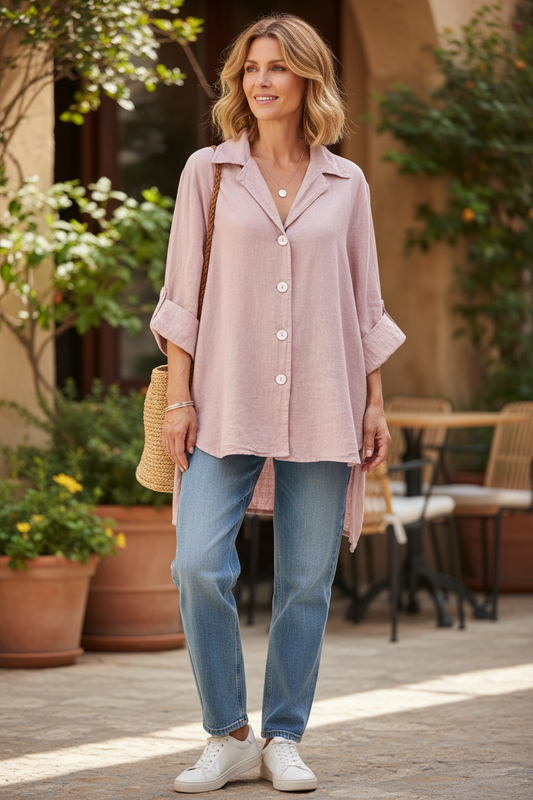 High Low Linen Shirt