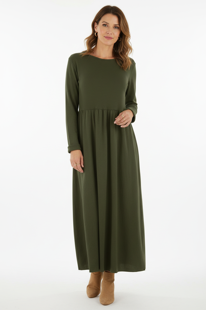 Ribbed Cotton Midi Dress