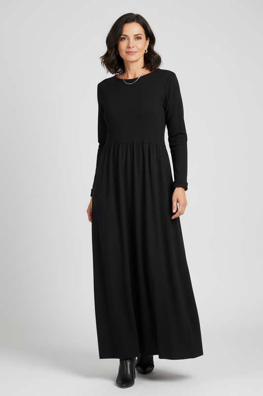 Ribbed Cotton Midi Dress