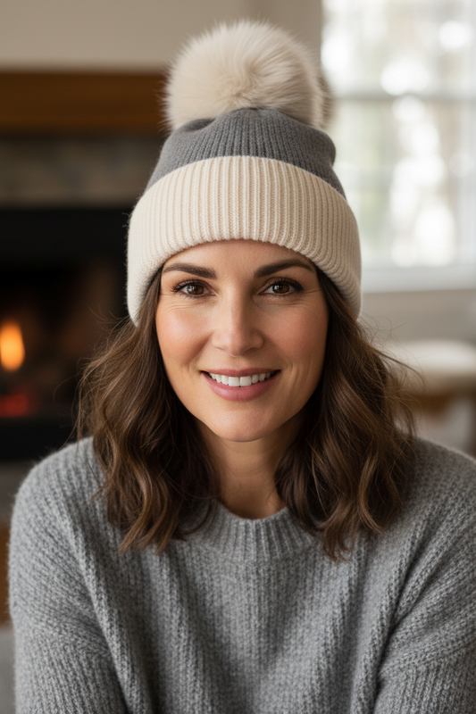 2 Colour Beanie Hat