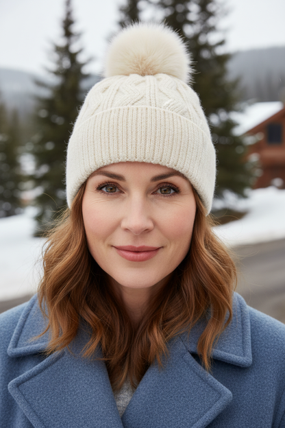 Zigzag Cashmere Knit Hat