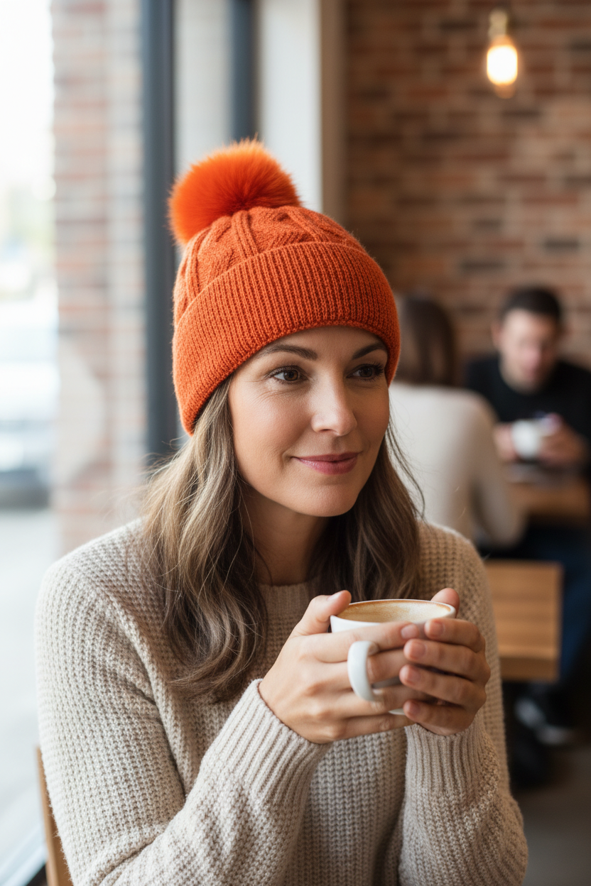 Zigzag Cashmere Knit Hat