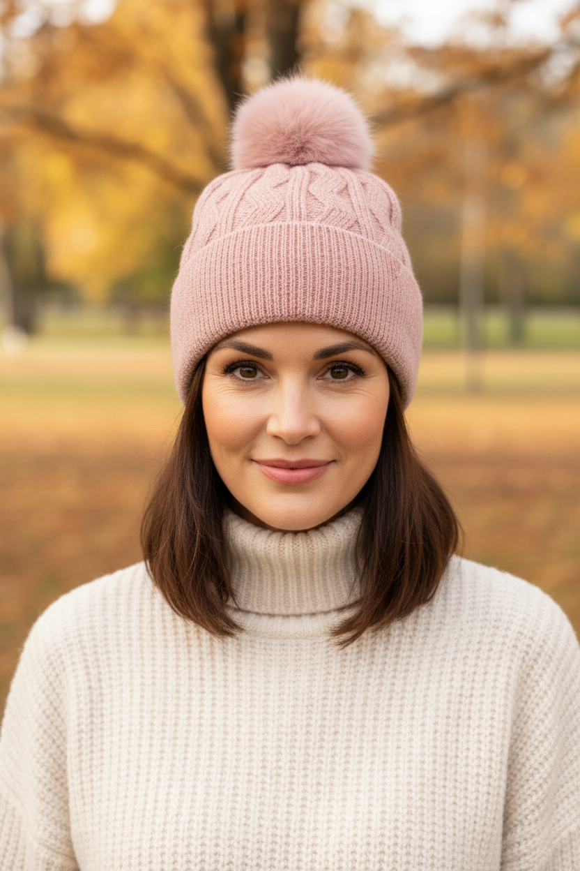 Zigzag Cashmere Knit Hat