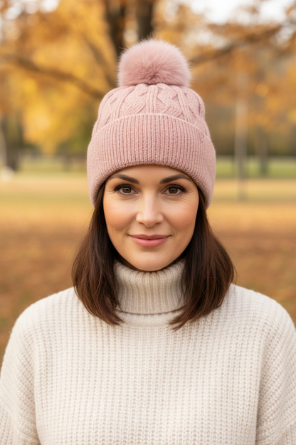 Zigzag Cashmere Knit Hat