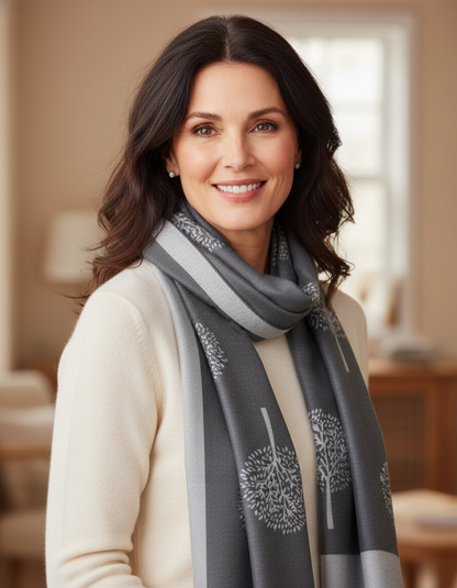 Tree Of Life Cashmere Scarf