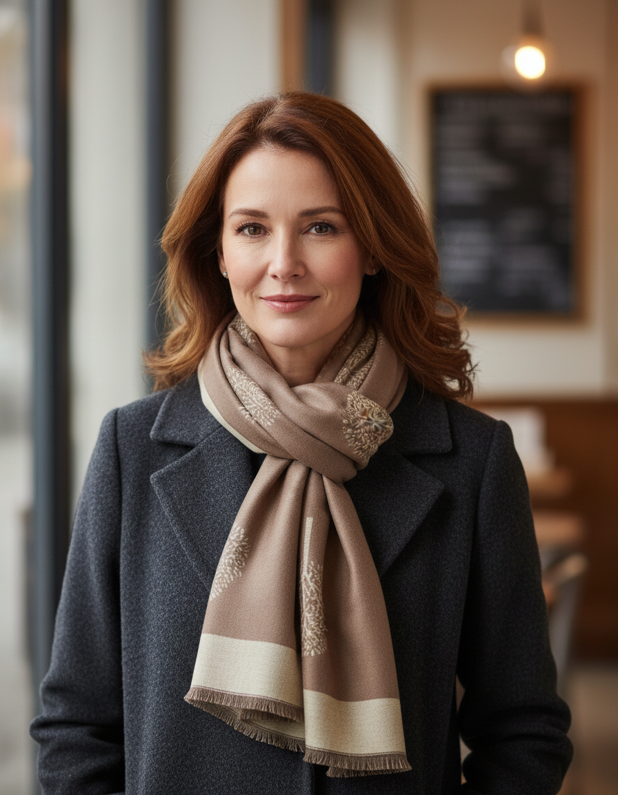 Tree Of Life Cashmere Scarf