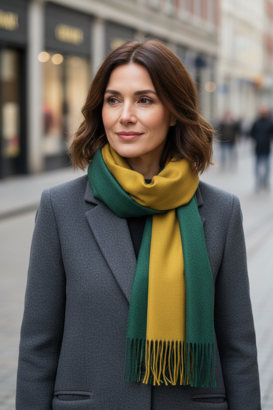 Two Tone Reversible Cashmere Scarf