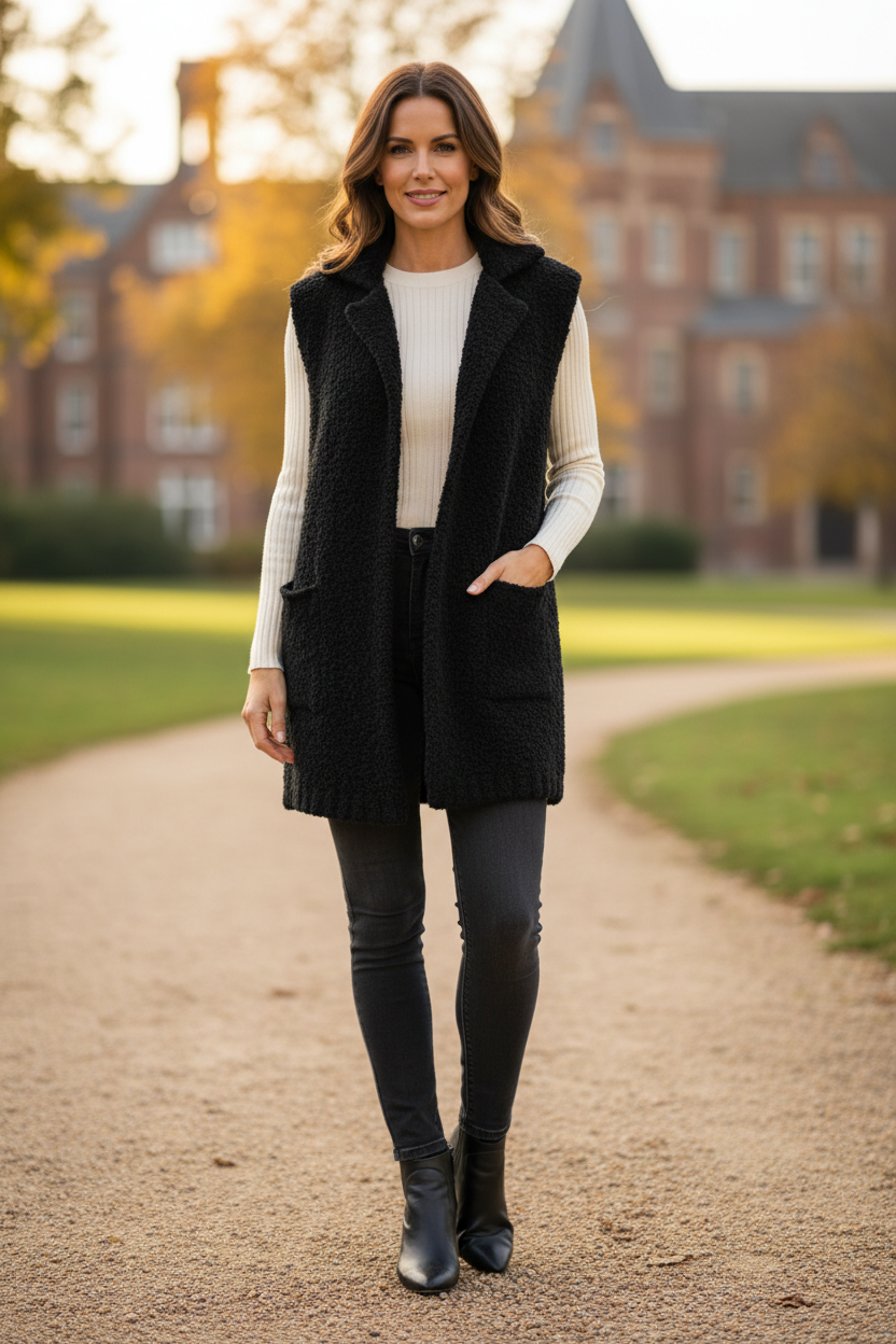 Alpaca Wool Boucle Gilet