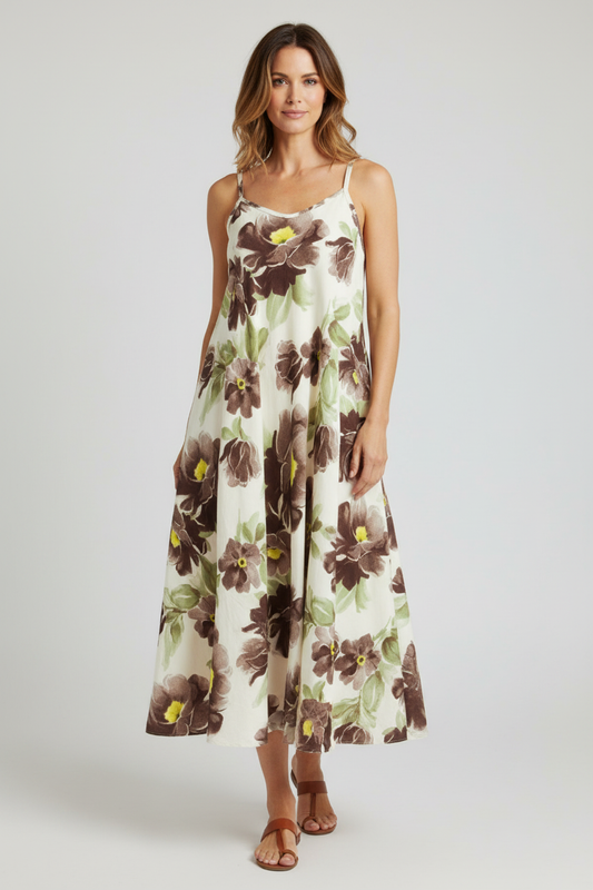 Floral Print Flared Dress