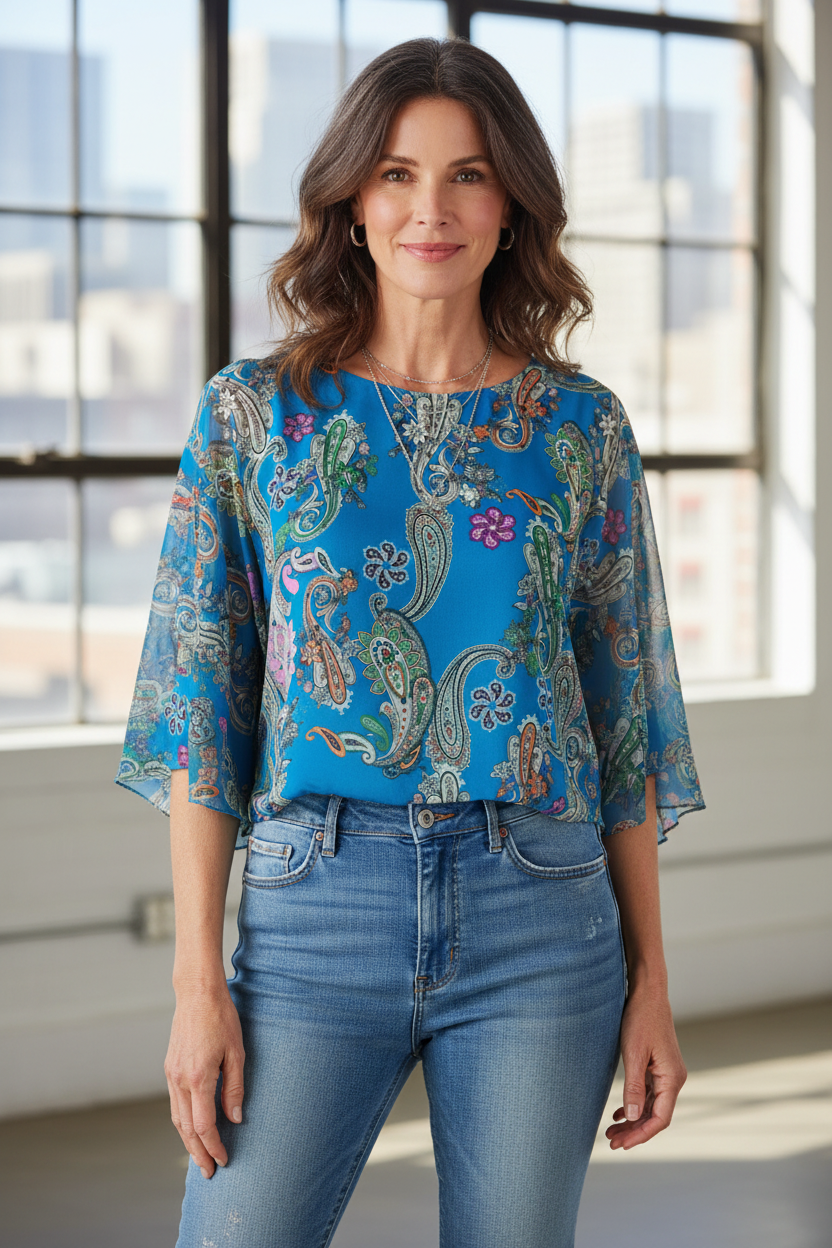 Paisley Print Blouse