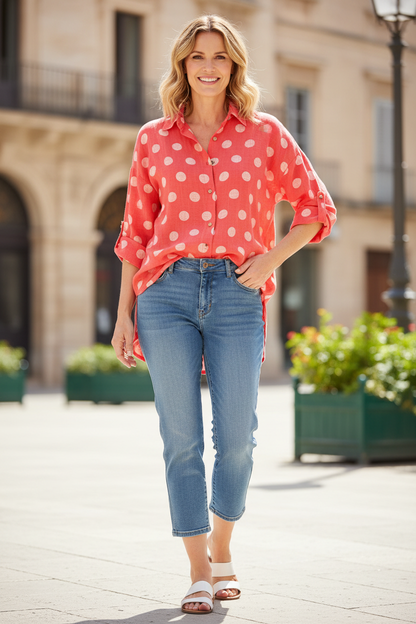 Polka Dot Cotton Shirt