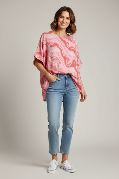 Abstract Print Cotton Kaftan