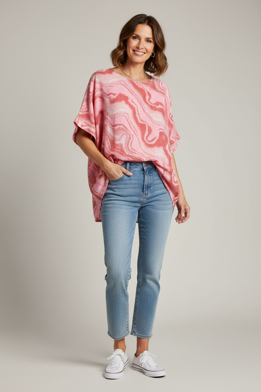 Abstract Print Cotton Kaftan