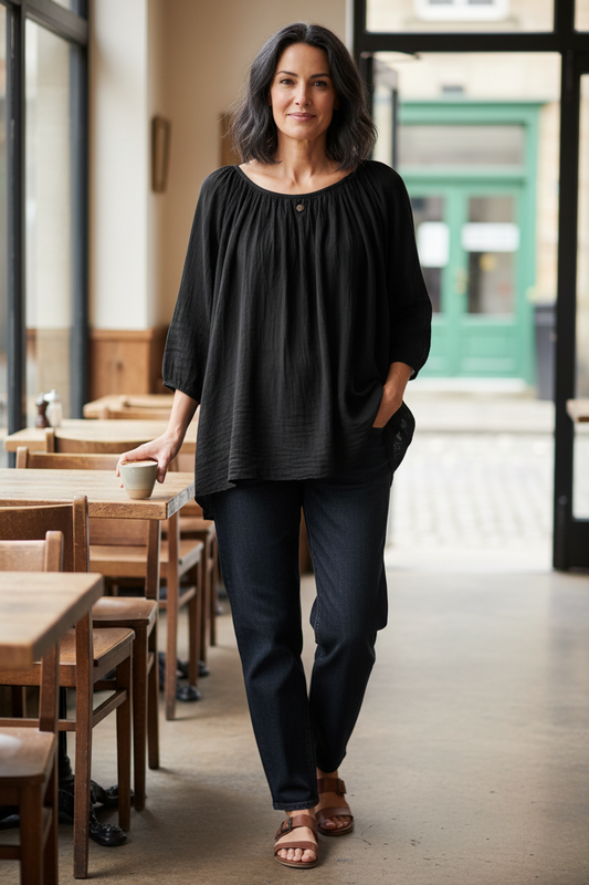 Coin Detail Cotton Top