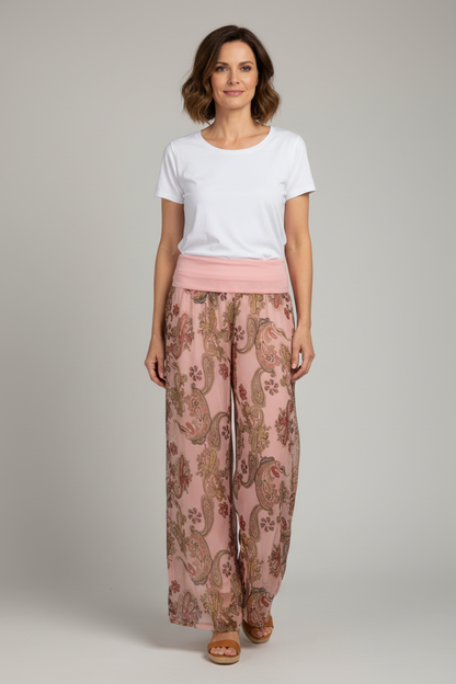 Paisley Print Chiffon Trouser