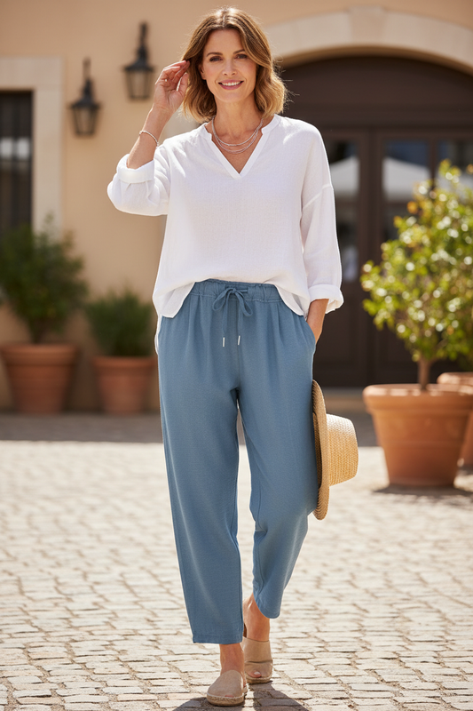 Crinkle Tapered Trouser