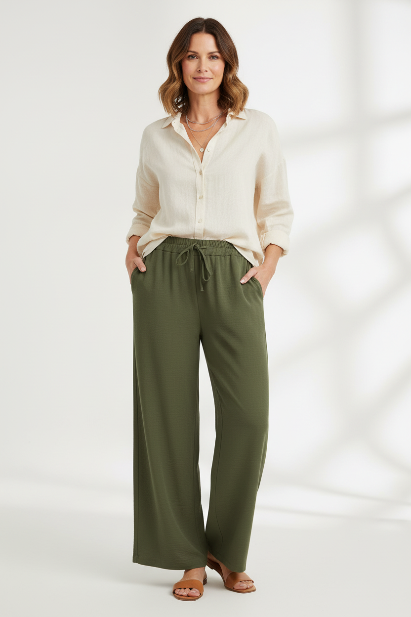 Wide Leg Palazzo Trouser