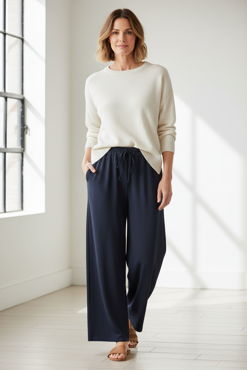 Wide Leg Palazzo Trouser