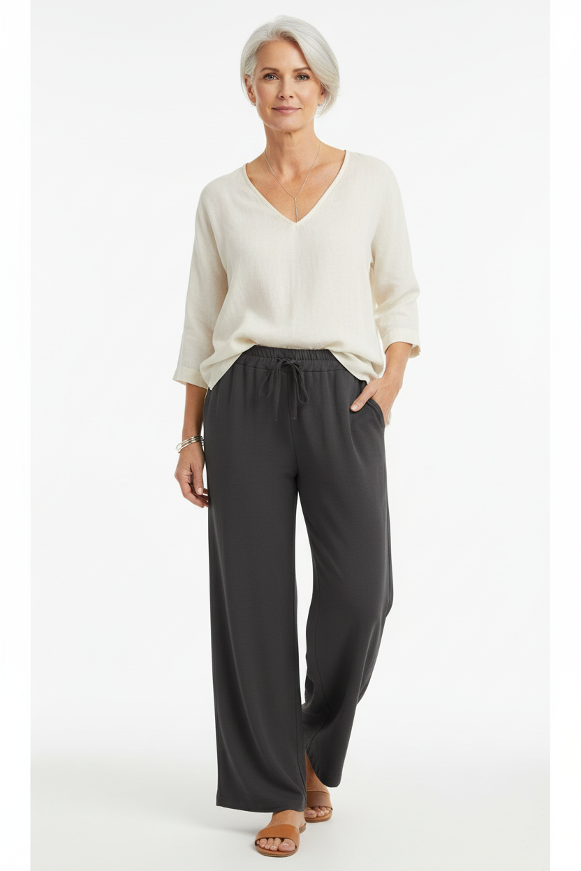 Wide Leg Palazzo Trouser