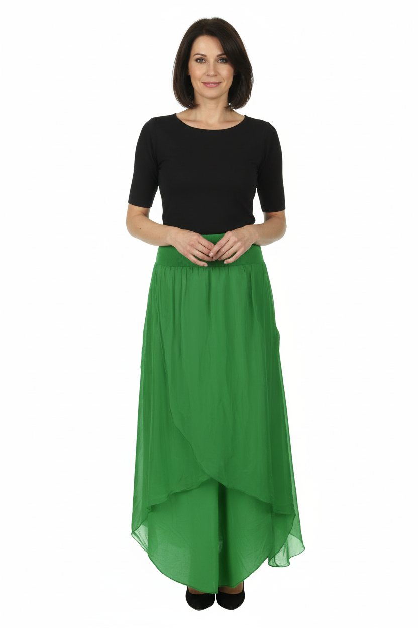 Flap Overlay Silk Trouser