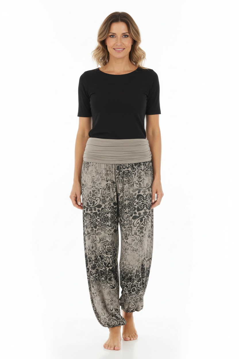 Floral Print Harem Trouser
