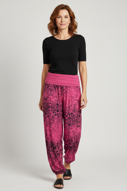 Floral Print Harem Trouser