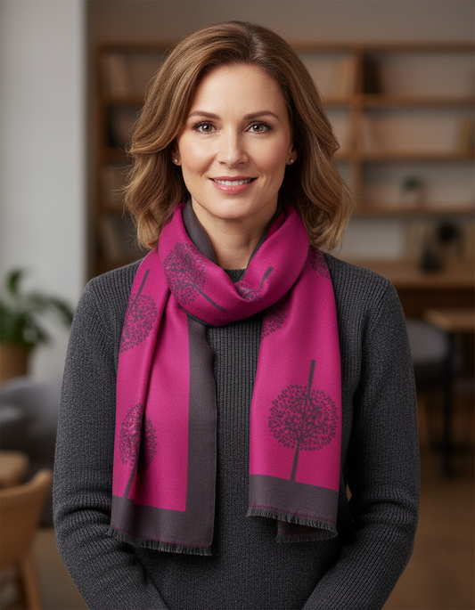 Tree Of Life Cashmere Scarf