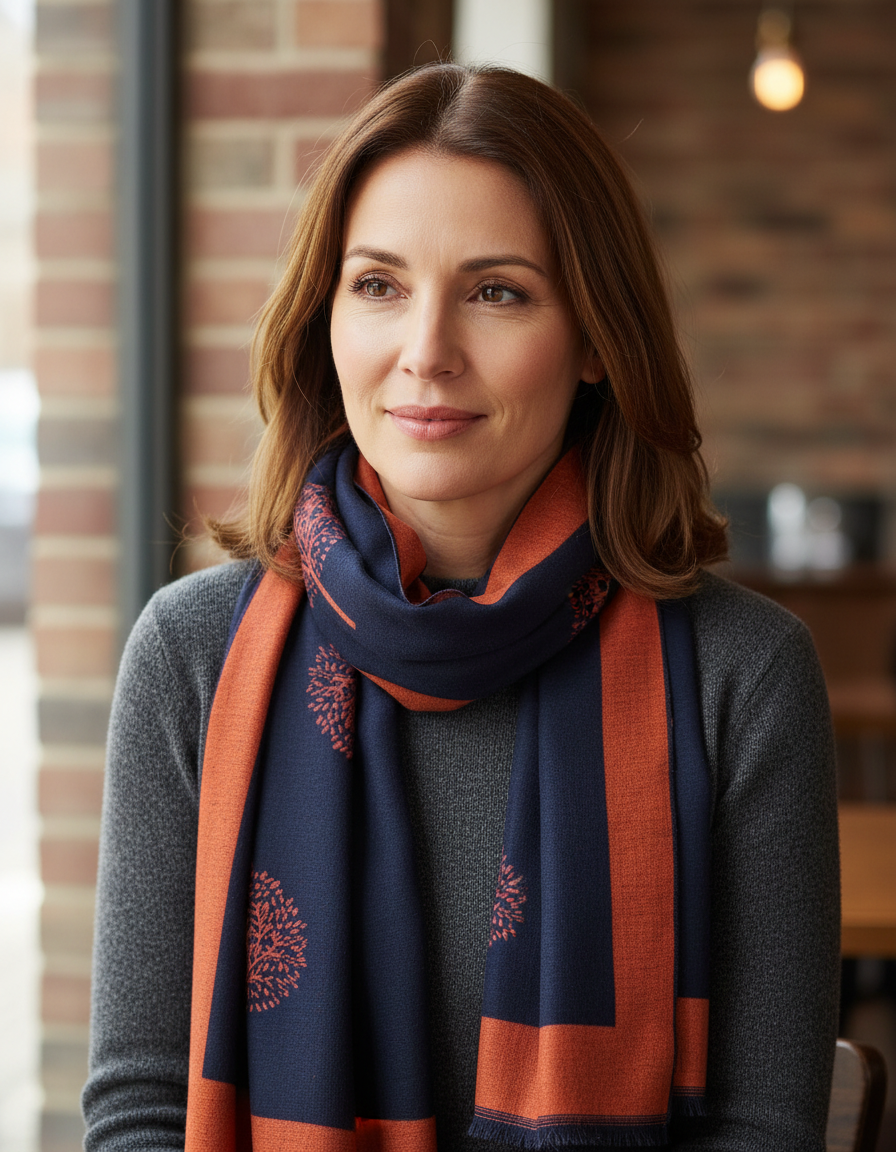 Tree Of Life Cashmere Scarf