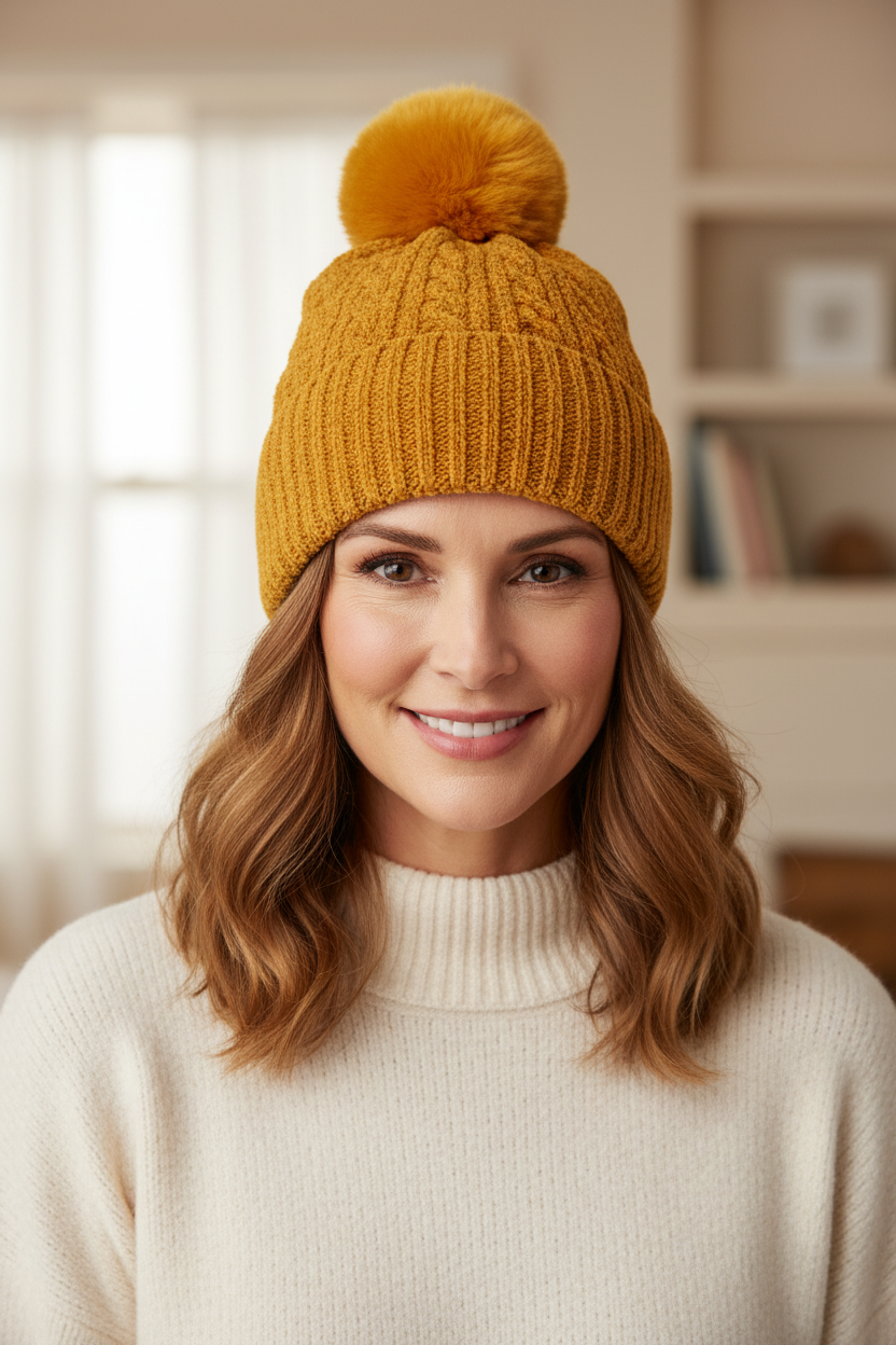 Fleece Lined Chenille Hat