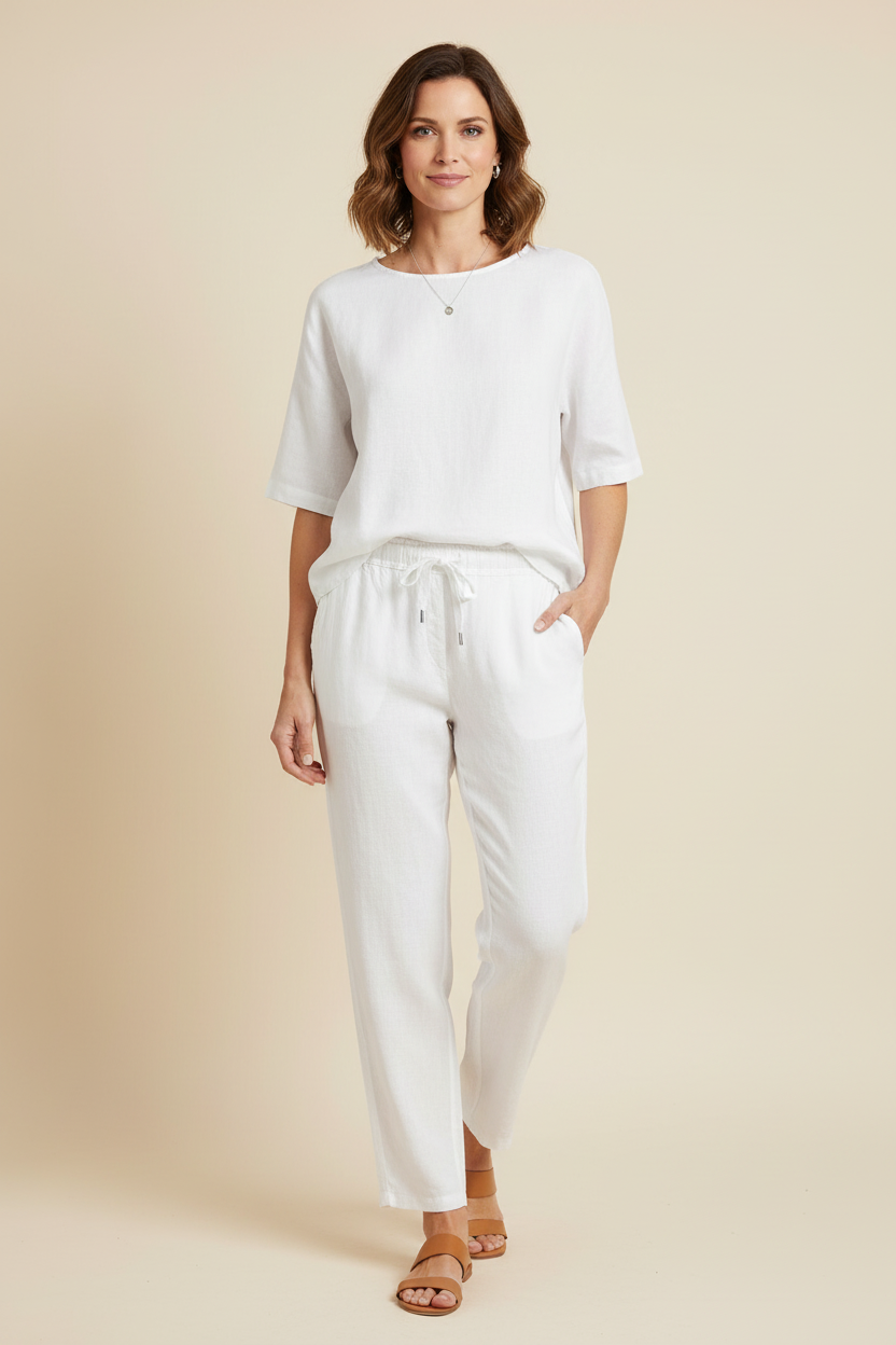 Tapered Linen Trouser