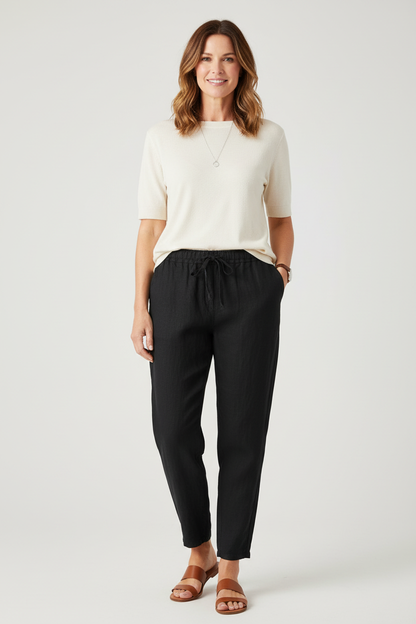 Tapered Linen Trouser