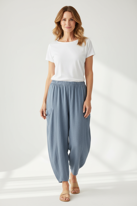 2 Slit Pocket Teabag Linen Trouser