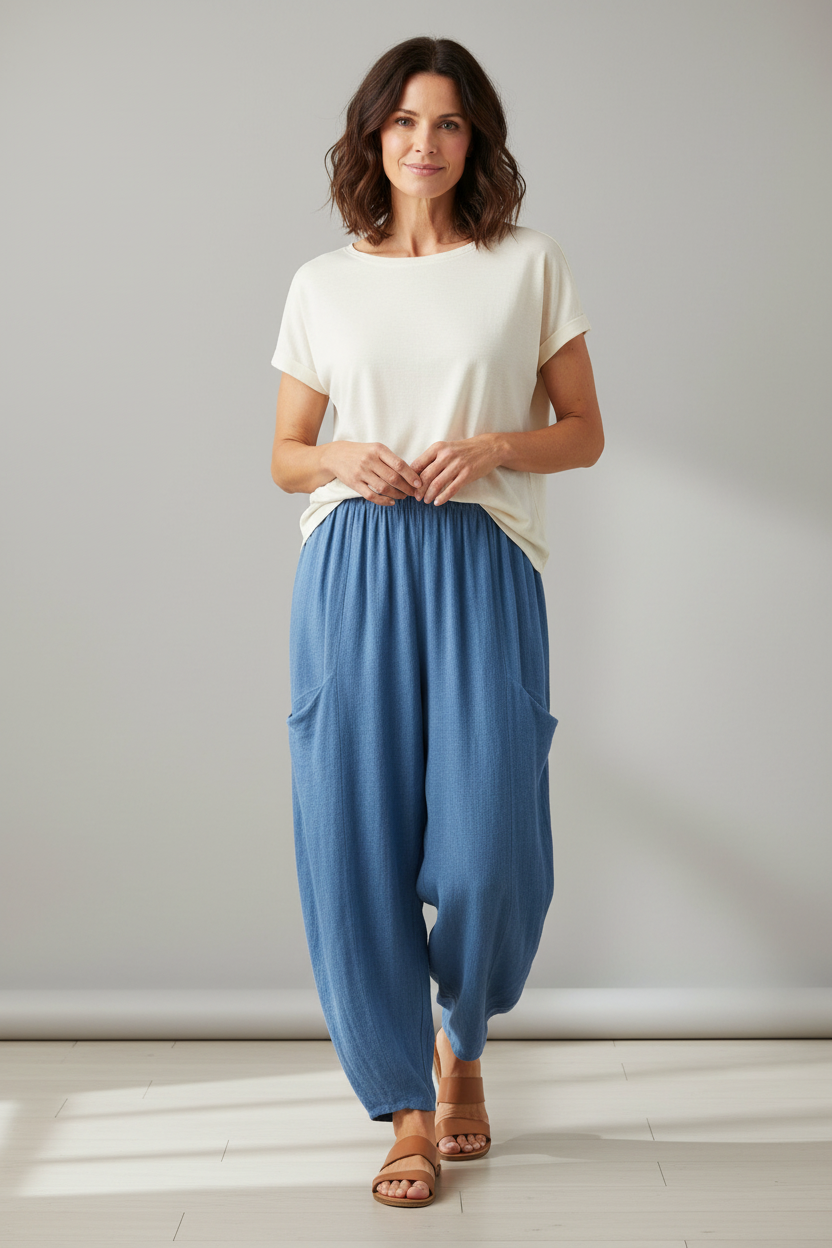 2 Slit Pocket Teabag Linen Trouser