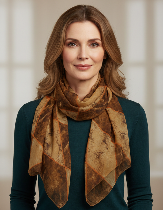 Diamond Tie Dye Print Scarf