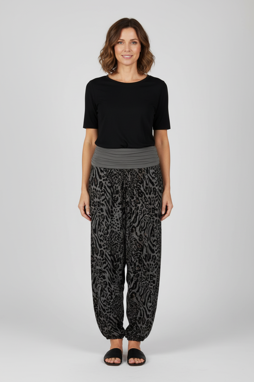 Leopard Print Harem Trouser