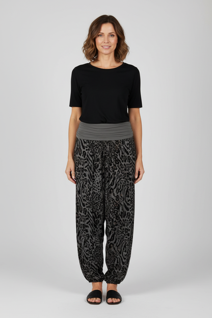 Leopard Print Harem Trouser