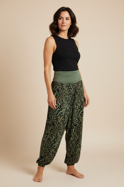 Leopard Print Harem Trouser