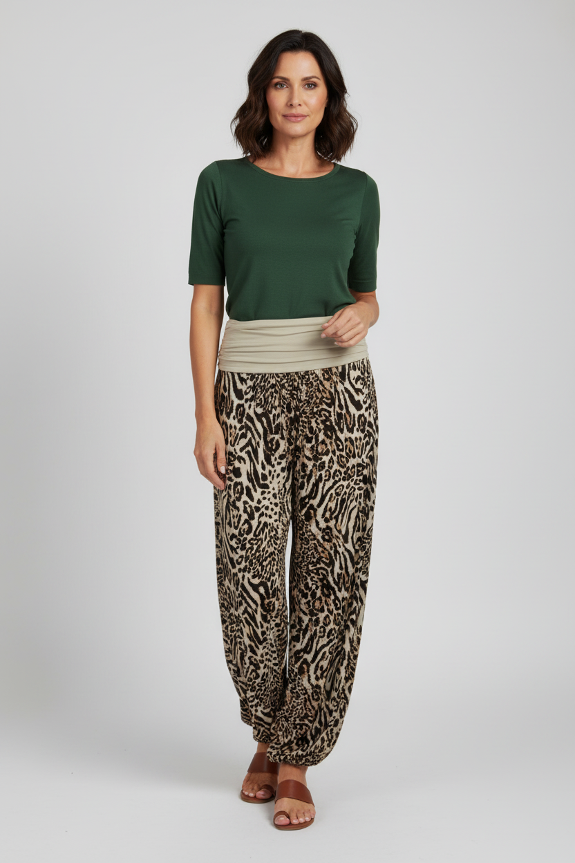 Leopard Print Harem Trouser