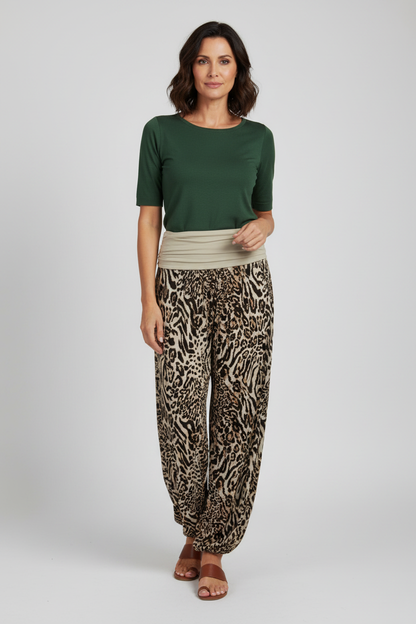 Leopard Print Harem Trouser