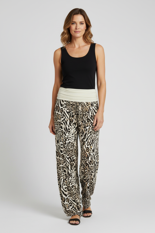 Leopard Print Harem Trouser