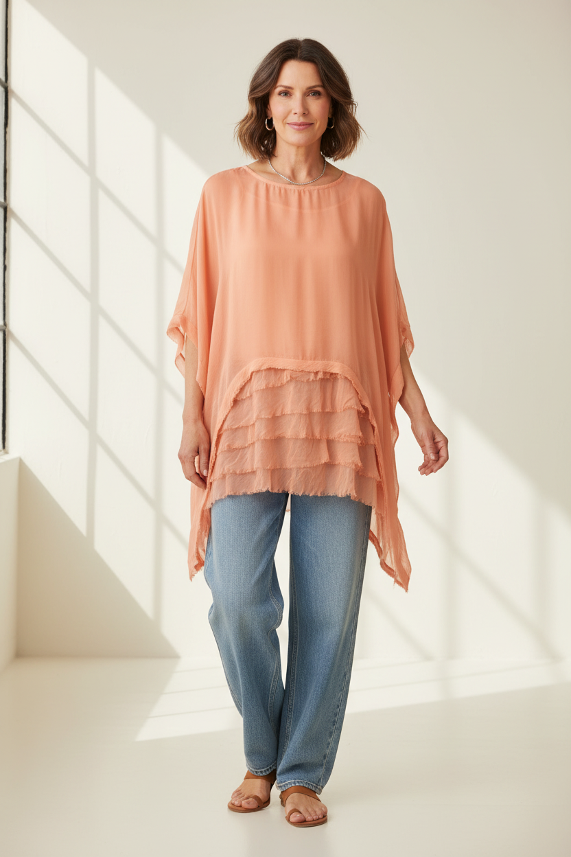 Rara Silk Top with Vest