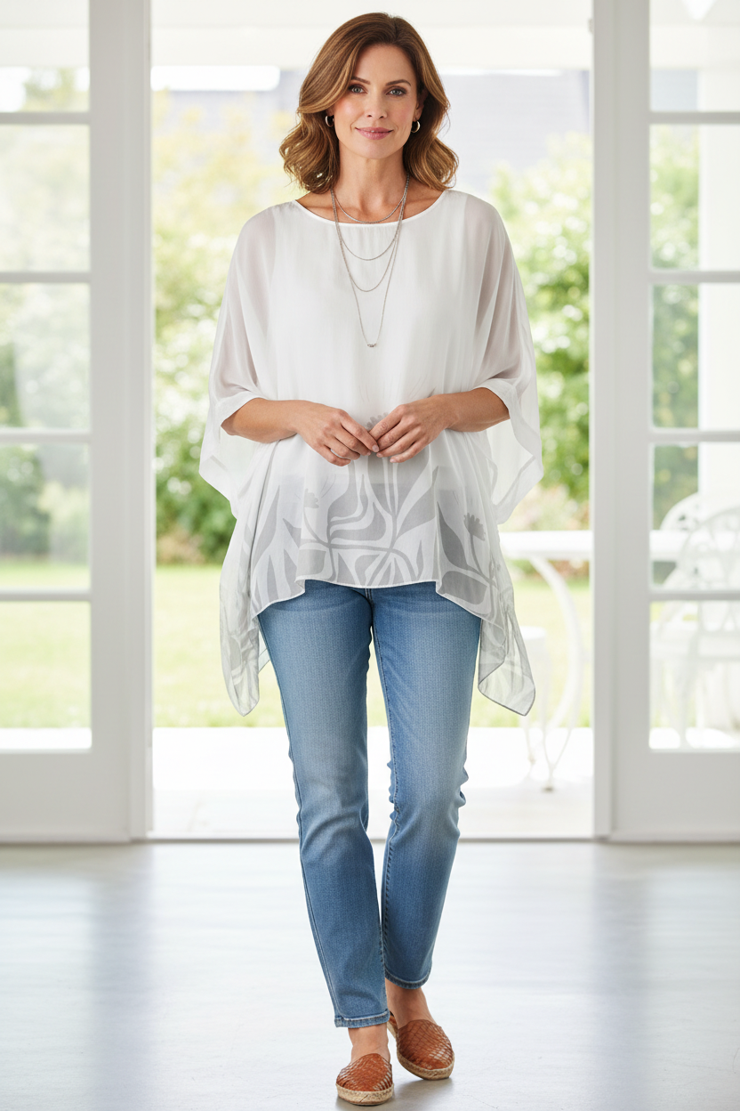 Floral Print Silk Blouse