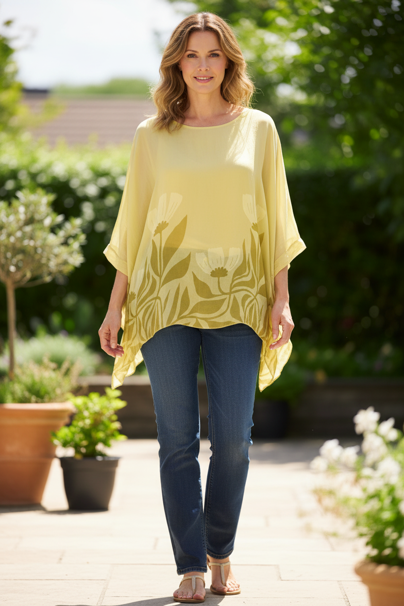 Floral Print Silk Blouse