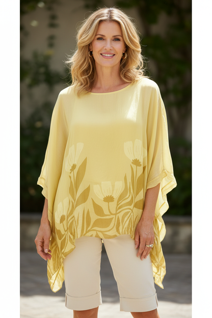 Floral Print Silk Blouse