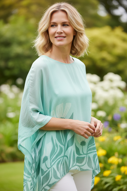 Floral Print Silk Blouse