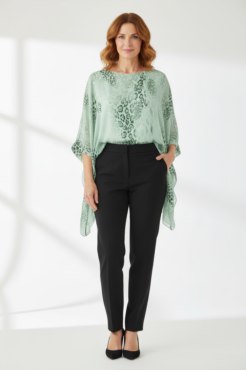 Leopard Print Silk Blouse