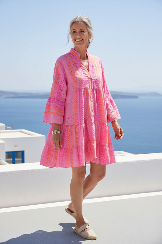 Aztec Broderie Anglaise Tiered Tunic