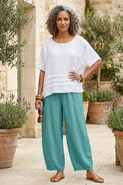2 Slit Pocket Teabag Linen Trouser