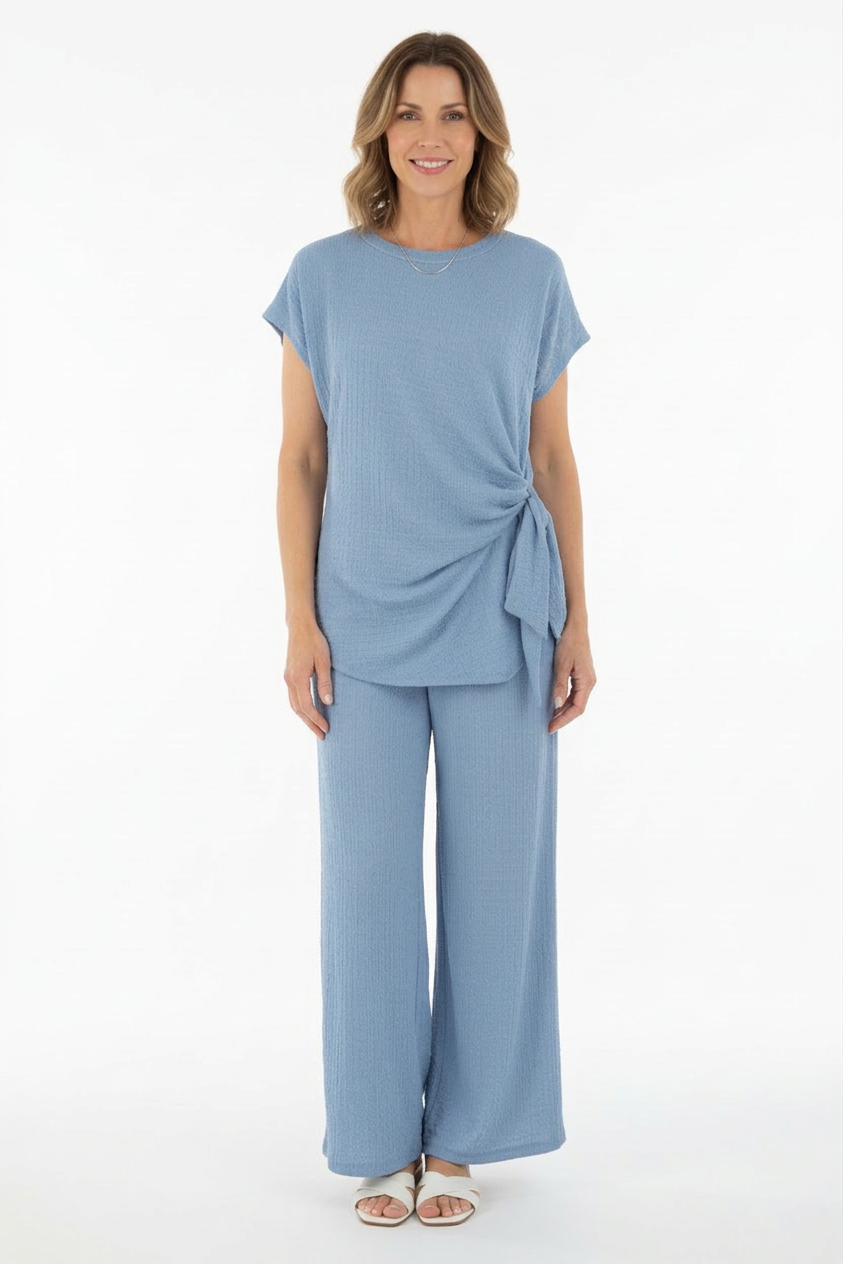 Side Tie Top Trouser Set