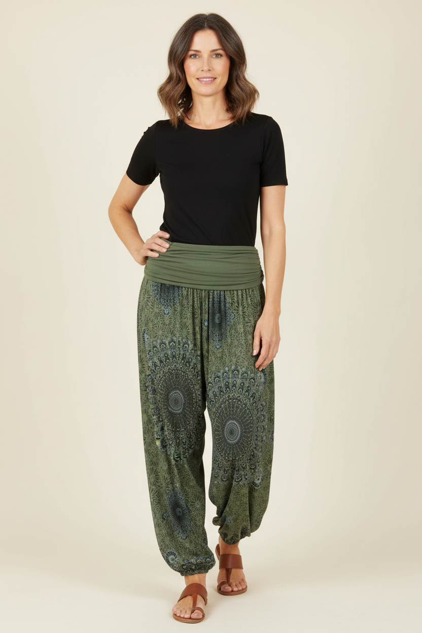 Mandala Print Harem Trouser